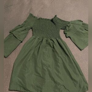 Shein Green off shoulder dress